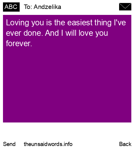 unsent message to Andzelika