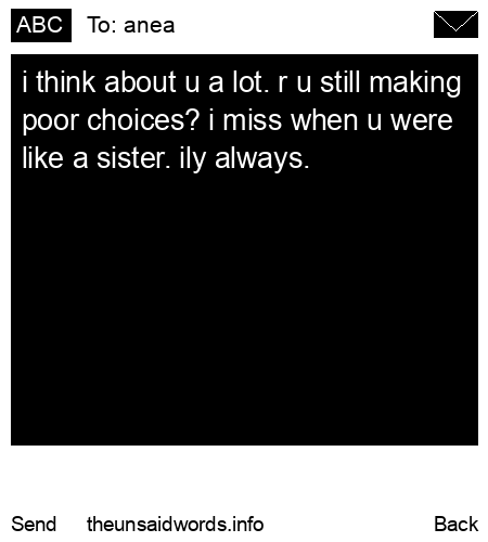unsent message to anea