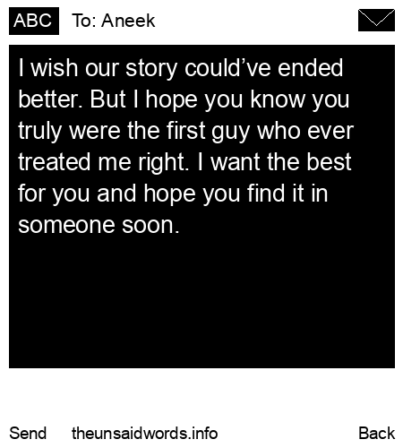 unsent message to Aneek