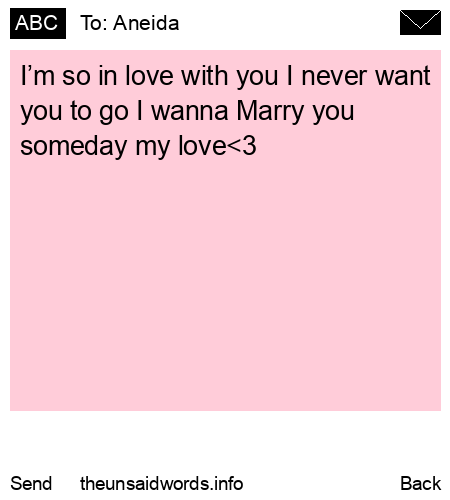 unsent message to Aneida