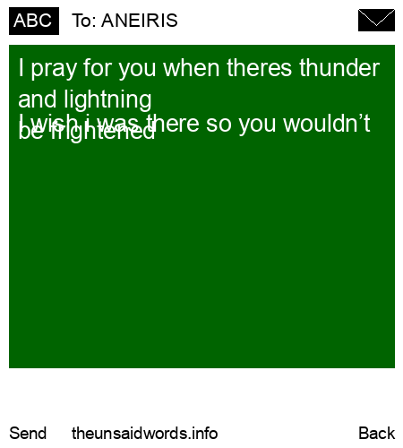 unsent message to ANEIRIS