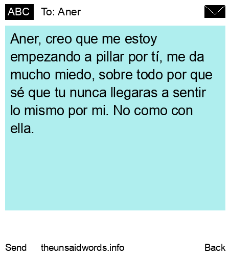 unsent message to Aner