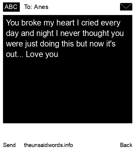 unsent message to Anes