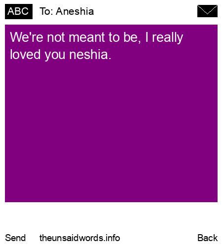 unsent message to Aneshia
