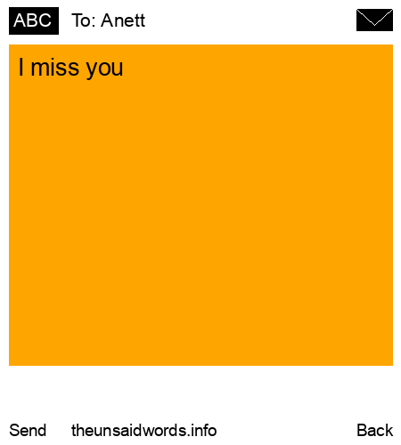 unsent message to Anett