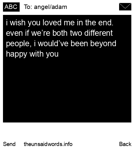 unsent message to angel/adam