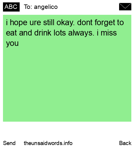 unsent message to angelico