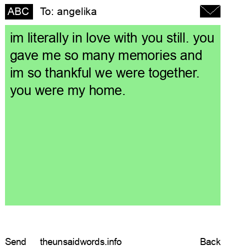 unsent message to angelika