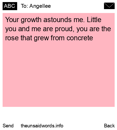 unsent message to Angellee