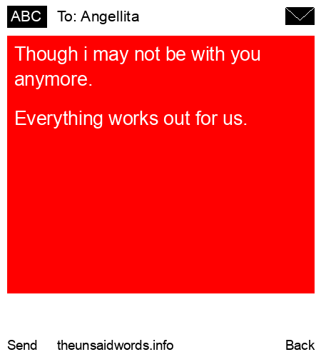 unsent message to Angellita