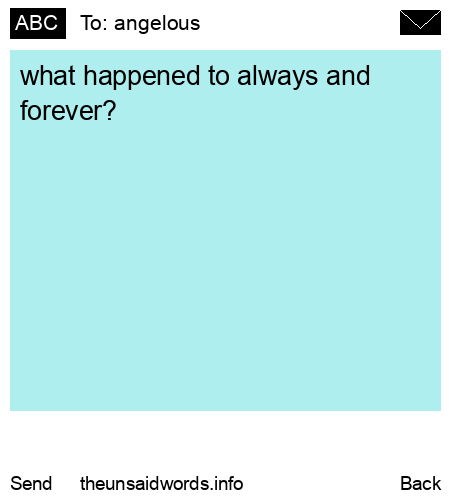 unsent message to angelous