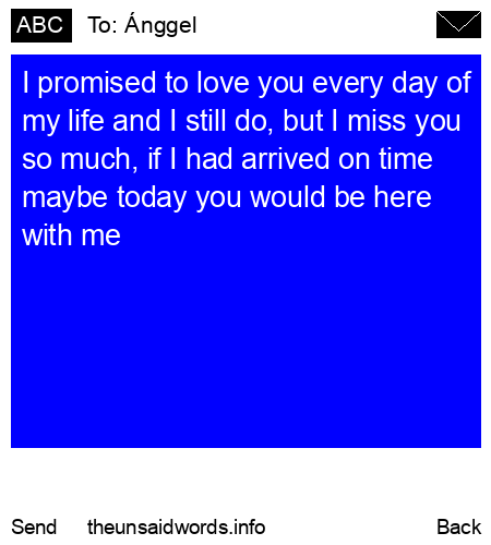 unsent message to Ánggel