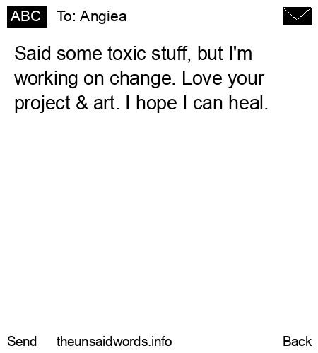 unsent message to Angiea