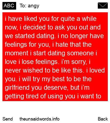 unsent message to angy