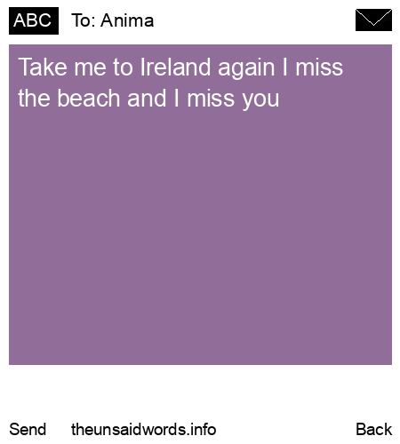 unsent message to Anima