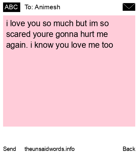 unsent message to Animesh