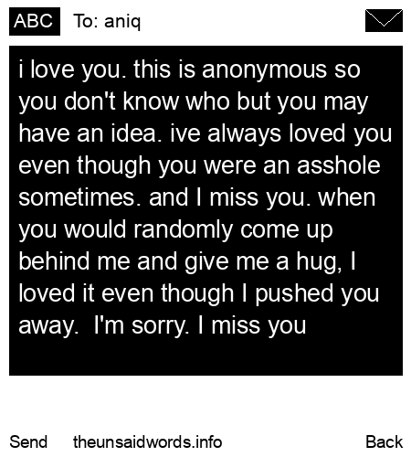 unsent message to aniq
