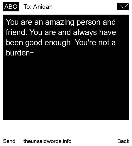 unsent message to Aniqah