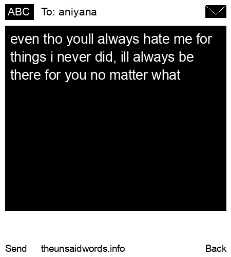 unsent message to aniyana