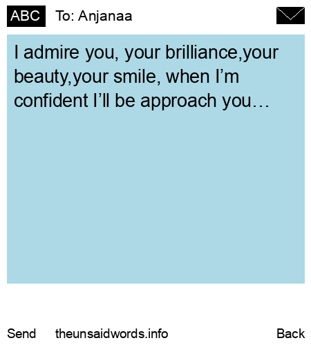 unsent message to Anjanaa