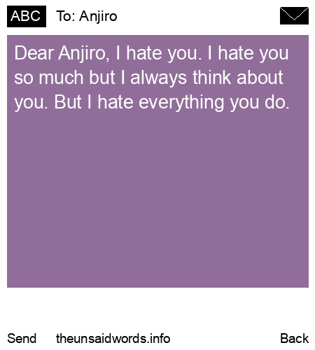 unsent message to Anjiro