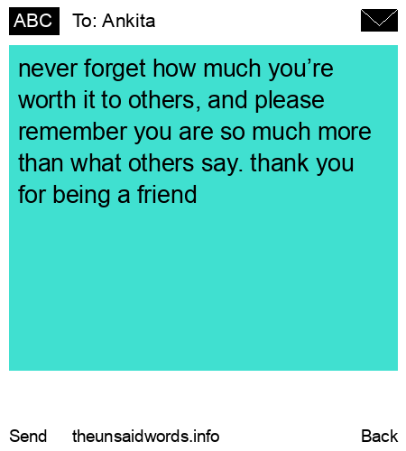 unsent message to Ankita