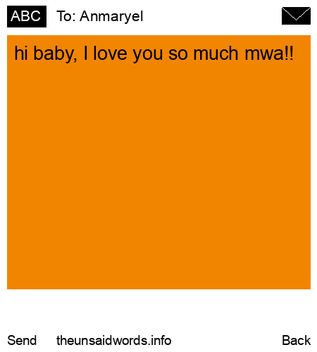unsent message to Anmaryel