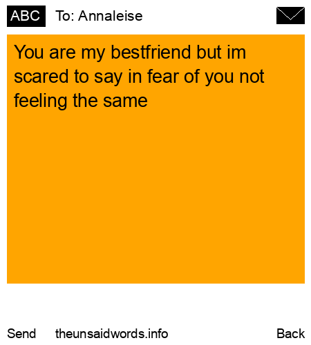 unsent message to Annaleise