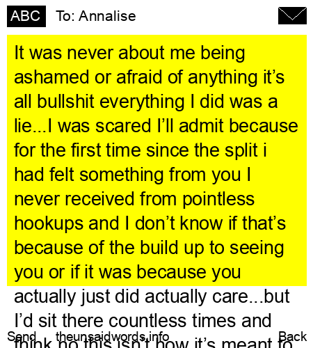 unsent message to Annalise