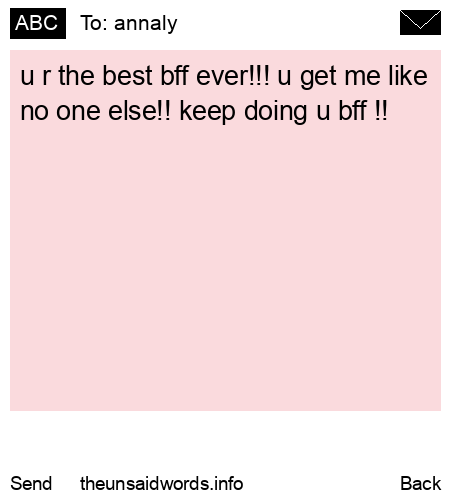 unsent message to annaly