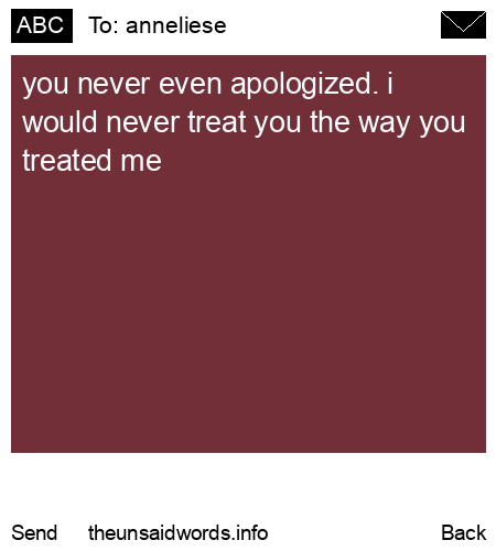 unsent message to anneliese