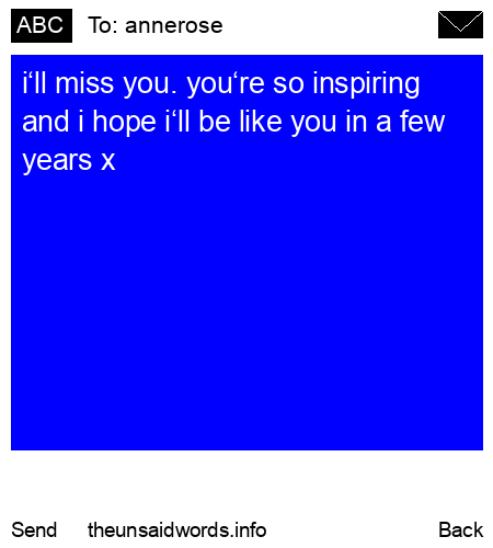 unsent message to annerose