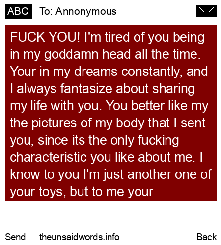 unsent message to Annonymous