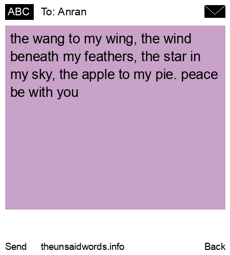 unsent message to Anran