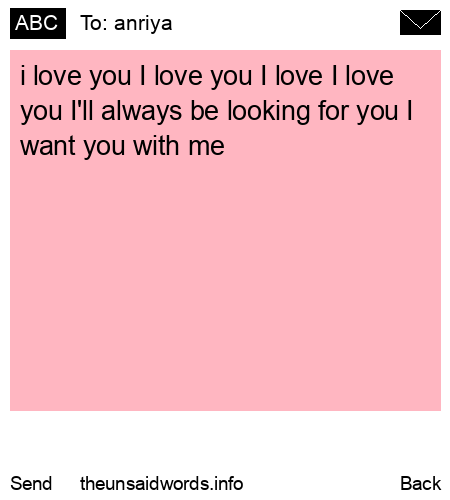 unsent message to anriya