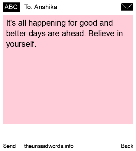 unsent message to Anshika