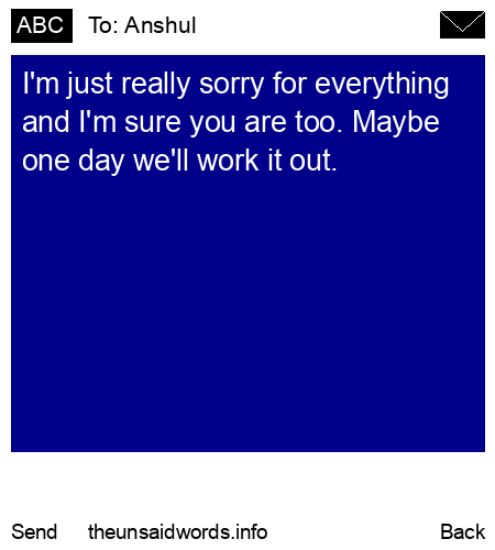 unsent message to Anshul
