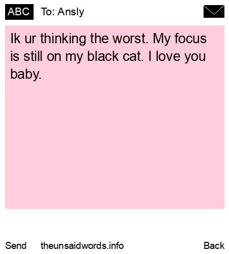 unsent message to Ansly