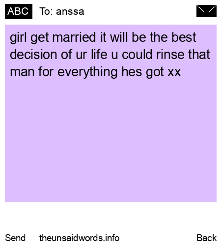unsent message to anssa