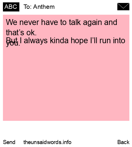unsent message to Anthem 
