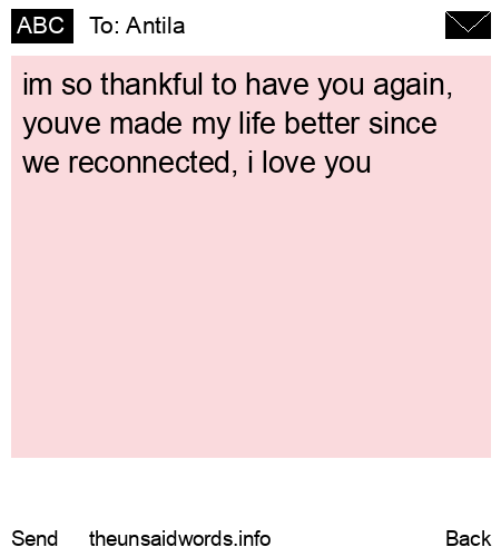 unsent message to Antila