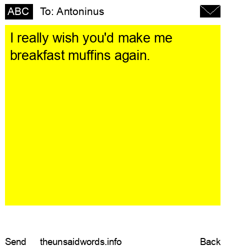 unsent message to Antoninus