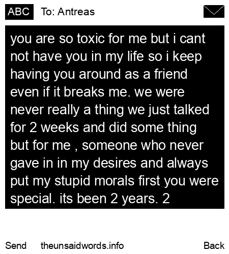 unsent message to Antreas