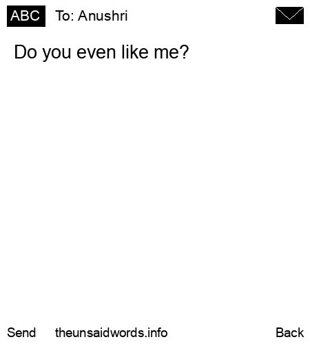unsent message to Anushri  