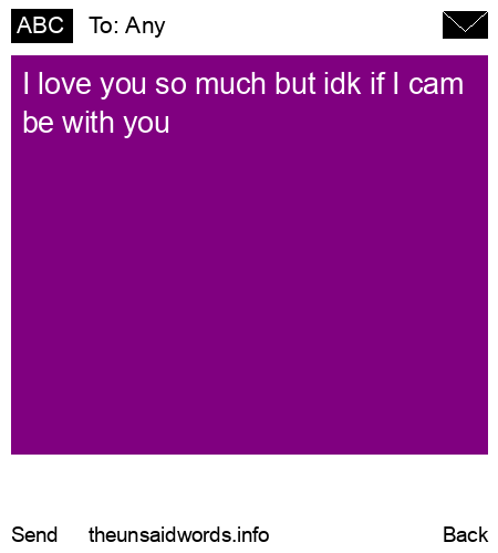 unsent message to Any