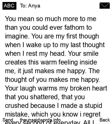 unsent message to Anya
