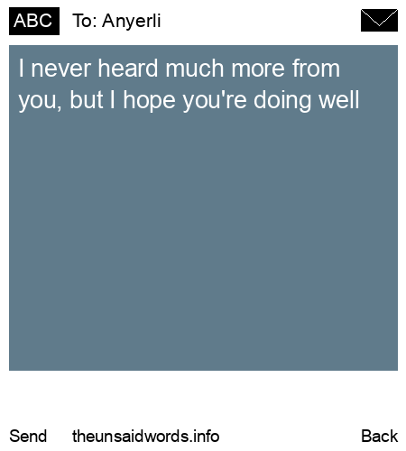 unsent message to Anyerli 