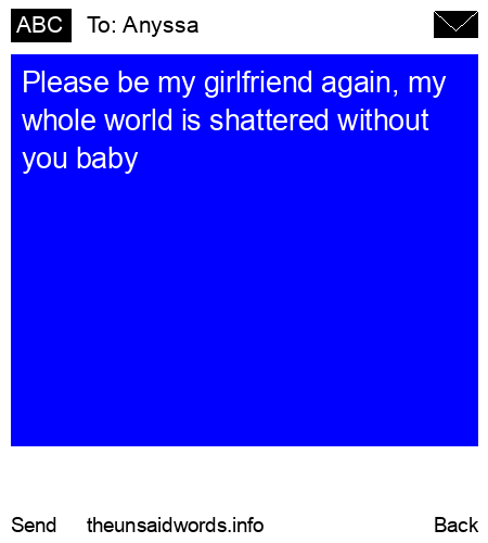 unsent message to Anyssa