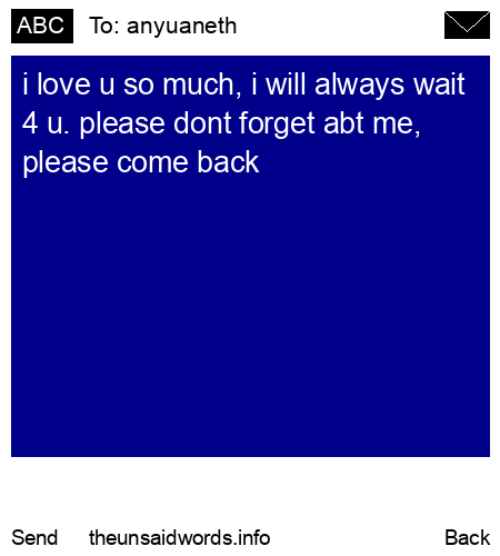 unsent message to anyuaneth