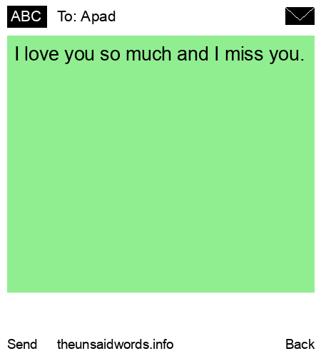 unsent message to Apad